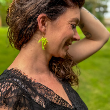 Boucles d’oreilles palmier – Collection Playa – Fabriquées en France