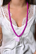 Sautoir Athena Fuchsia