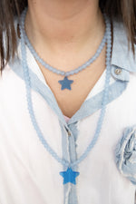 Sautoir Athena Bleu ciel