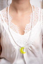 Sautoir Athena Summer Blanc